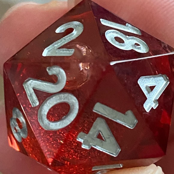 Handmade dice set red - Picture 3 of 6